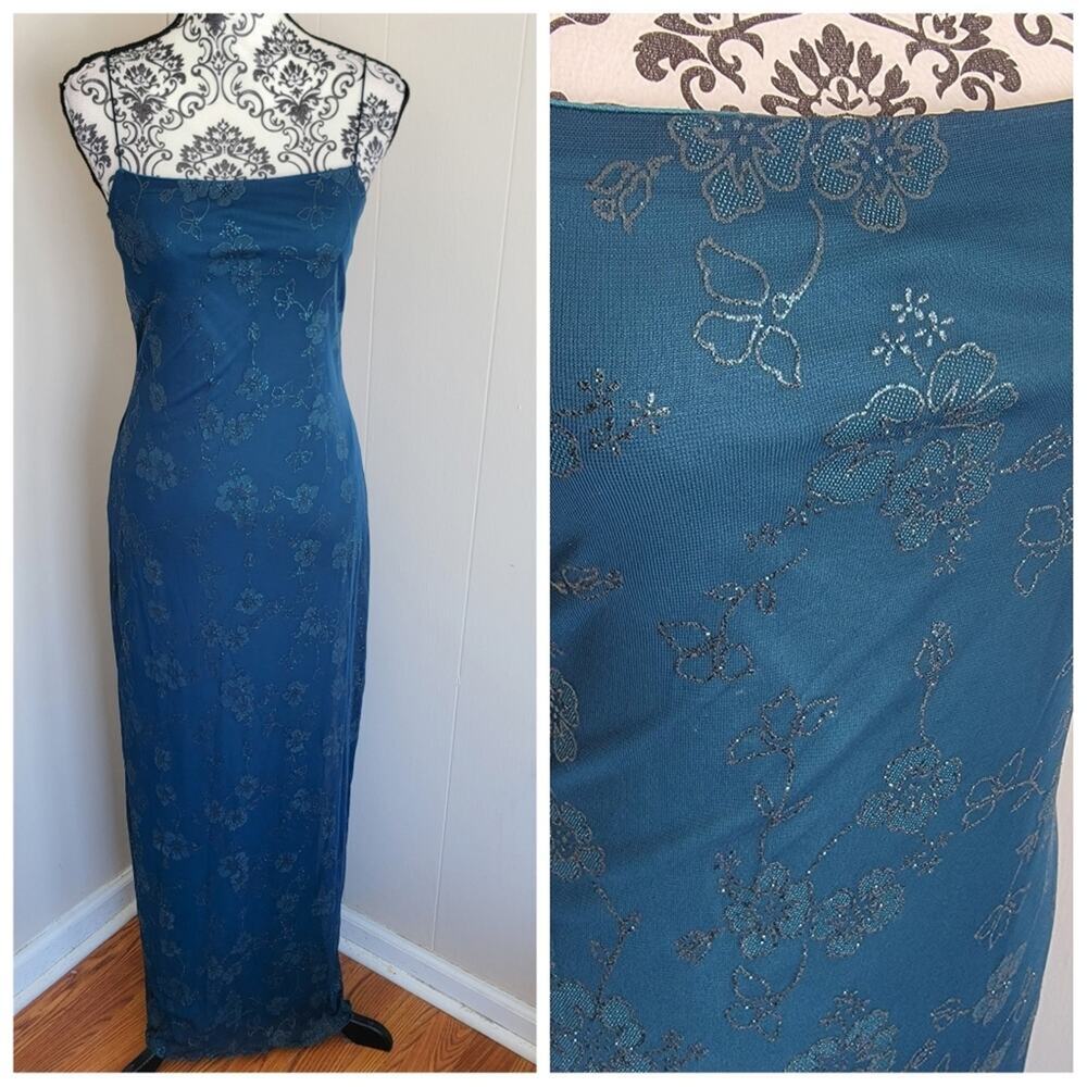 My Michelle Vintage Floral Print Sheath Maxi‎ Dress